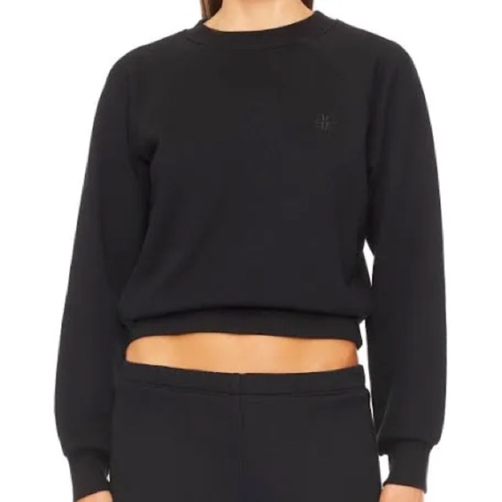 Eterne raglan sweatshirt in black